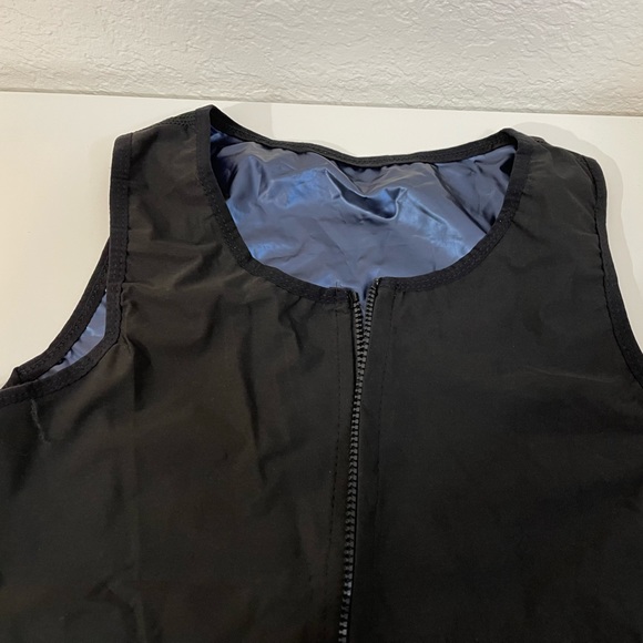 Mens Black Sweat Sauna Vest Heat Trapping Sweat Tank Top SZ: Medium - Picture 3 of 7